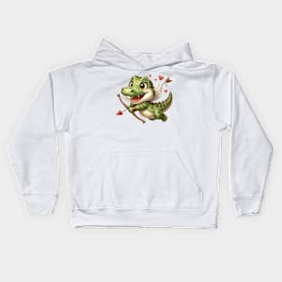 Valentine Love Crocodile Kids Hoodie